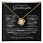 To My Beautiful Granddaughter | If I could Give You One Thing Love Knot Necklace