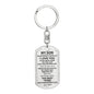 To My Son | As You Grow Swivel Dog Tag Key chain