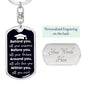 GRADUATION DOG TAG GIFT | BEHIND BEFORE AROUND WITHIN YOU