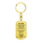 To My Son | As You Grow Swivel Dog Tag Key chain