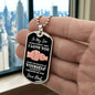 To My Son Never Forget Dog Tag |Military Chain