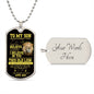 TO MY SON NEVER FORGET DOG TAG #LG_DT_LION