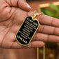 TO MY SON ALWAYS REMEMBER FROM DAD DOG TAG NECKLACE #LG_DT_AR_S_D