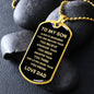To My Son You are Braver Love Dad | Luxury Dog Tag
