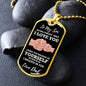 To My Son Never Forget Dog Tag |Military Chain