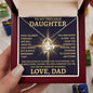 To My Precious Daughter Forever Love Necklace | Love Dad | #Blk/Gld_MC