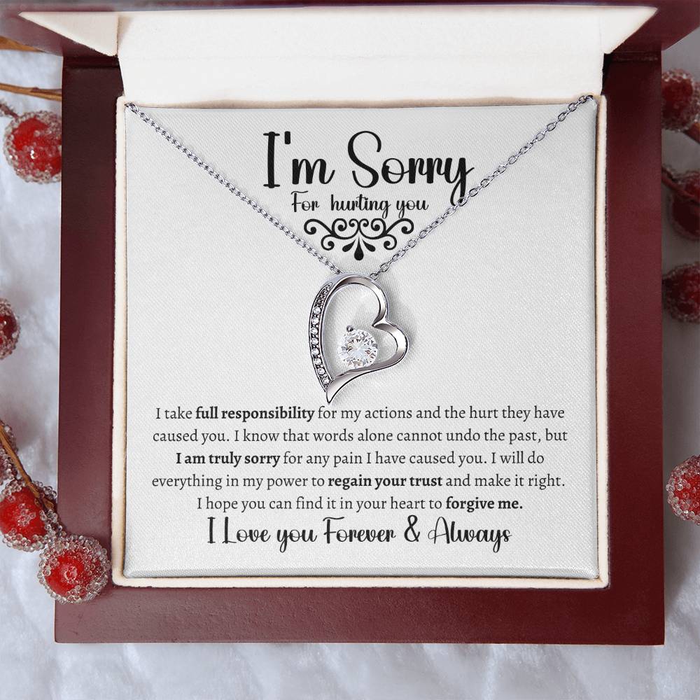 I'm Sorry Forever Love Necklace - WHT_MC