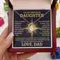 To My Precious Daughter Forever Love Necklace | Love Dad | #Blk/Gld_MC