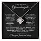 To My Beautiful Granddaughter | If I could Give You One Thing Love Knot Necklace