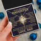 To My Precious Daughter Forever Love Necklace | Love Dad | #Blk/Gld_MC