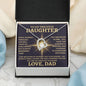 To My Precious Daughter Forever Love Necklace | Love Dad | #Blk/Gld_MC
