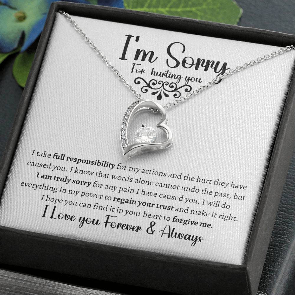 I'm Sorry Forever Love Necklace - WHT_MC