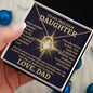 To My Precious Daughter Forever Love Necklace | Love Dad | #Blk/Gld_MC