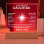 To My Precious Daughter Square Acrylic Plaque | Love Dad