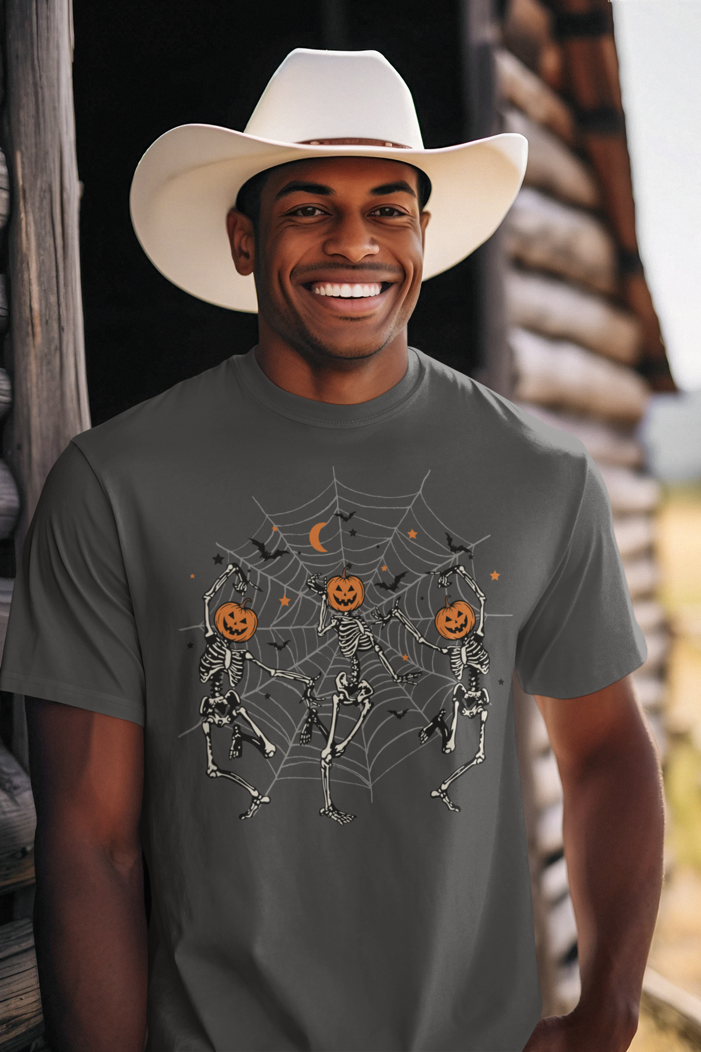 Skeletons Dancing Halloween Unisex Short Sleeve Tee