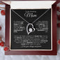 TO MY AMAZING MOM FOREVER LOVE NECKLACE #LG_AM_BLK_WHT_FL
