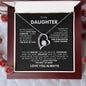 TO MY BEAUTIFUL DAUGHTER FOREVER LOVE NECKLACE #LG_BG_BLK_WHT_FL