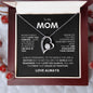 TO MY MOM FOREVER LOVE NECKLACE #LG_M-BLK_WHT_FL