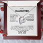 TO MY DAUGHTER FOREVER LOVE NECKLACE #LG_WHT_BLK_FL_LD