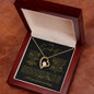 TO MY SOULMATE FOREVER LOVE NECKLACE #LG_SM_BLK_GLD_FL
