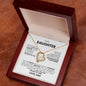TO MY DAUGHTER FOREVER LOVE NECKLACE #LG_WHT_BLK_FL_LD