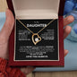 TO MY BEAUTIFUL DAUGHTER FOREVER LOVE NECKLACE #LG_BG_BLK_WHT_FL