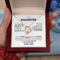 TO MY DAUGHTER FOREVER LOVE NECKLACE #LG_WHT_BLK_FL_LD