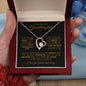 TO MY BEAUTIFUL GRANDDAUGHTER FOREVER LOVE NECKLACE #LG_BLK_GLD_FL