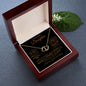 TO MY BEAUTIFUL DAUGHTER EVERLASTING LOVE NECKLACE #LG_BD_BLK_GLD_EL