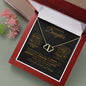 TO MY BEAUTIFUL DAUGHTER EVERLASTING LOVE NECKLACE #LG_BD_BLK_GLD_EL