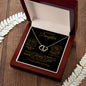 TO MY BEAUTIFUL DAUGHTER EVERLASTING LOVE NECKLACE #LG_BD_BLK_GLD_EL