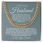TO MY AMAZING HUSBAND CUBAN LINK CHAIN #LG_AM_GRY_WHT