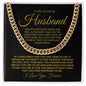 TO MY AMAZING HUSBAND CUBAN LINK CHAIN #LG_AM_BLK_GLD