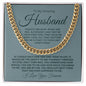 TO MY AMAZING HUSBAND CUBAN LINK CHAIN #LG_AM_GRY_BLU