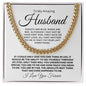 TO MY AMAZING HUSBAND CUBAN LINK CHAIN #LG_AM_WHT_BLK