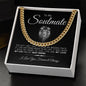 To My Soulmate Cuban Link Chain #LG_SM_BLK_WHT_CL
