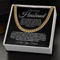TO MY AMAZING HUSBAND CUBAN LINK CHAIN #LG_AM_BLK_WHT