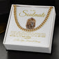 TO MY SOULMATE CUBAN LINK #LG_SM_WHT_GLD_CL