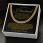 TO MY AMAZING HUSBAND CUBAN LINK CHAIN #LG_AM_BLK_GLD