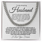TO MY AMAZING HUSBAND CUBAN LINK CHAIN #LG_AM_WHT_BLK