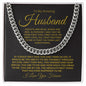 TO MY AMAZING HUSBAND CUBAN LINK CHAIN #LG_AM_NVY_GLD
