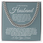 TO MY AMAZING HUSBAND CUBAN LINK CHAIN #LG_AM_GRY_WHT