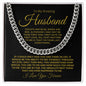 TO MY AMAZING HUSBAND CUBAN LINK CHAIN #LG_AM_BLK_GLD