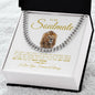 TO MY SOULMATE CUBAN LINK #LG_SM_WHT_GLD_CL