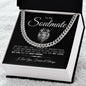 To My Soulmate Cuban Link Chain #LG_SM_BLK_WHT_CL
