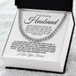 TO MY AMAZING HUSBAND CUBAN LINK CHAIN #LG_AM_WHT_BLK