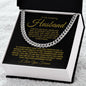 TO MY AMAZING HUSBAND CUBAN LINK CHAIN #LG_AM_BLK_GLD
