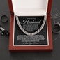 TO MY AMAZING HUSBAND CUBAN LINK CHAIN #LG_AM_BLK_WHT
