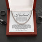 TO MY AMAZING HUSBAND CUBAN LINK CHAIN #LG_AM_WHT_BLK