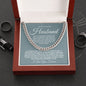 TO MY AMAZING HUSBAND CUBAN LINK CHAIN #LG_AM_GRY_WHT